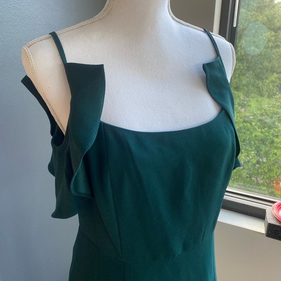 Nanette Lepore Ruffle Trim Dress in Evergreen - Picture 7 of 13